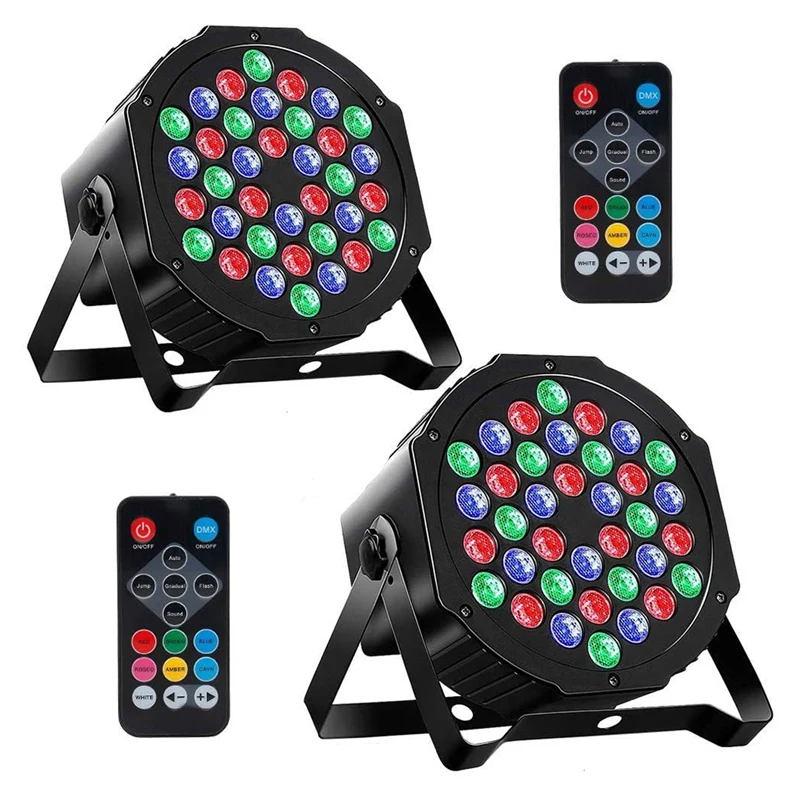 

36LED лампы с пультом дистанционного управления и Dmx 1W RGB Звуковое управление подходит для свадебной строки стандартная европейская вилка