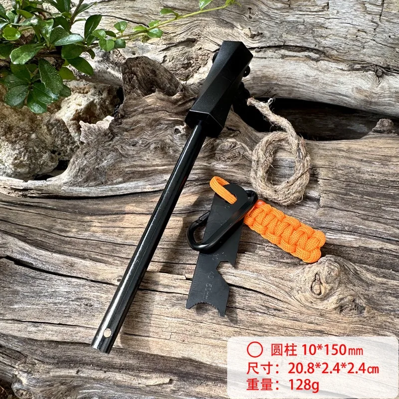 PP Handle with Flint Magnesium Rod Ignition Cord Bear Grylls Survival Fire Starter Magnesium Flint Rod Camping Hiking Equipment - view 3