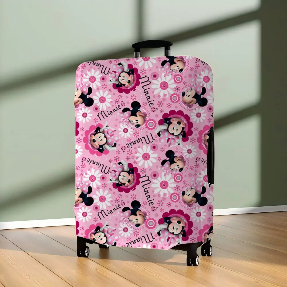 Disney For Travel Luggage Cover Suitcase Protector Minnie Mouse Protective Storage Bag Suitcases Case Mickey S-XL Covers Wheels