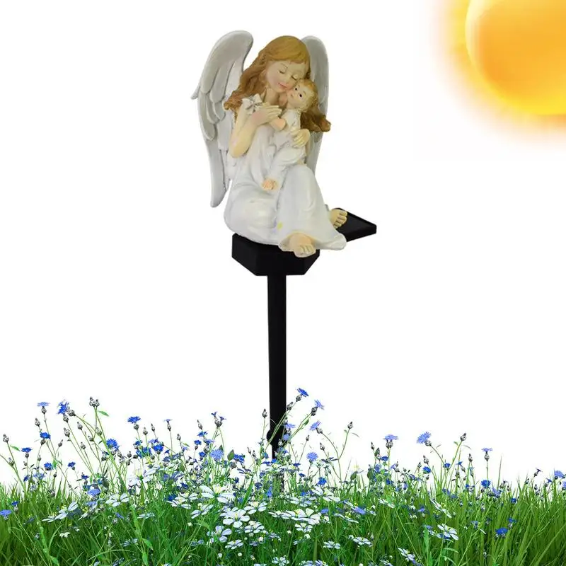 

Angel Garden Stake Solar Powered Pathway Lights Outdoor Lighted Stake figurine Decorations for lawn yard Garden Accessories