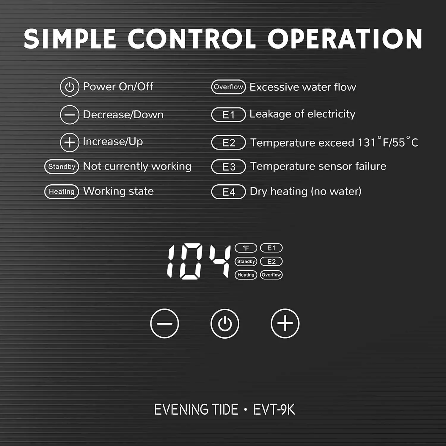 전기 탱크리스 온수기, 무한 온온수, 자체 변조, 에너지 사용 절약, 9kW, 240 볼트