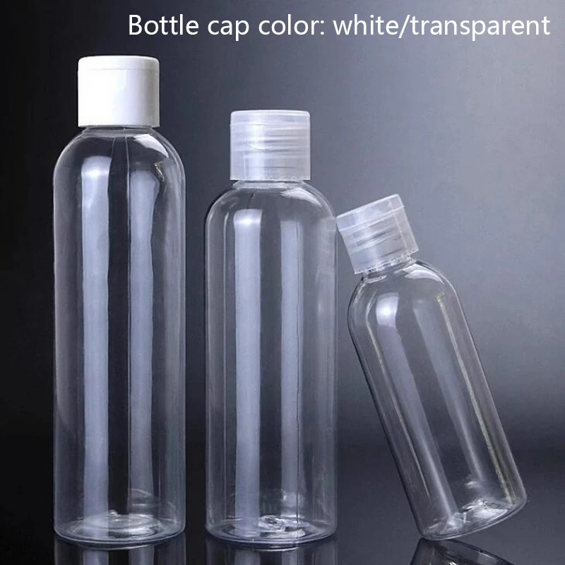 5/10pcs Clear Plastic Travel Bottles with Flip Cap Portable Containers with Funnel and Labels for Shampoo Conditioner Cosmet