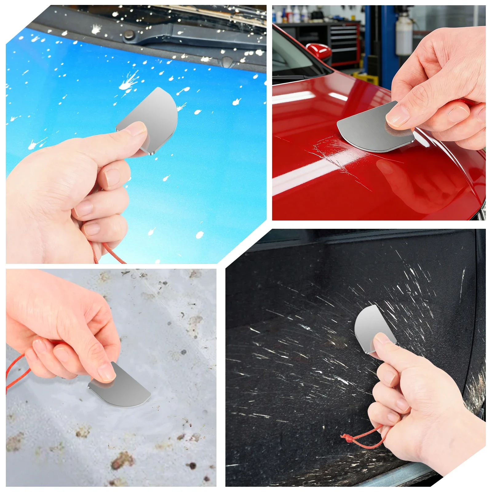 Auto-Polierwerkzeug zur Punktreparatur, Kratzer-Reparaturwerkzeug aus Wolframstahl, Lackreparatur-Schaber, Werkzeug zur Entfernung von Lackflecken – Detail 8