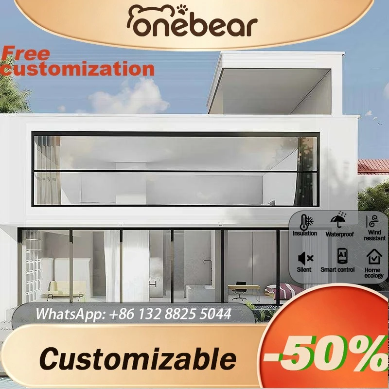 Any Size Custom Electric Vertical Lifting Window Aluminum Alloy Double Tempered Glass Energy Saving Soundproof Smart Window