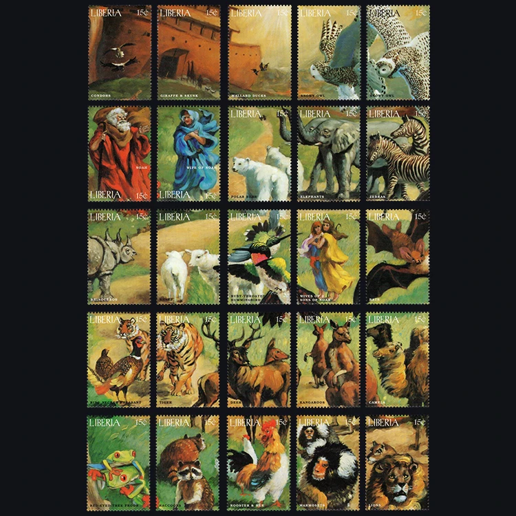 

Настоящая библиотека Y1998 Ноевый ковчег, животное, птица, сова, слон, лев, штамп 25, новые коллекционные почтовые марки, материал для скрапбукинга