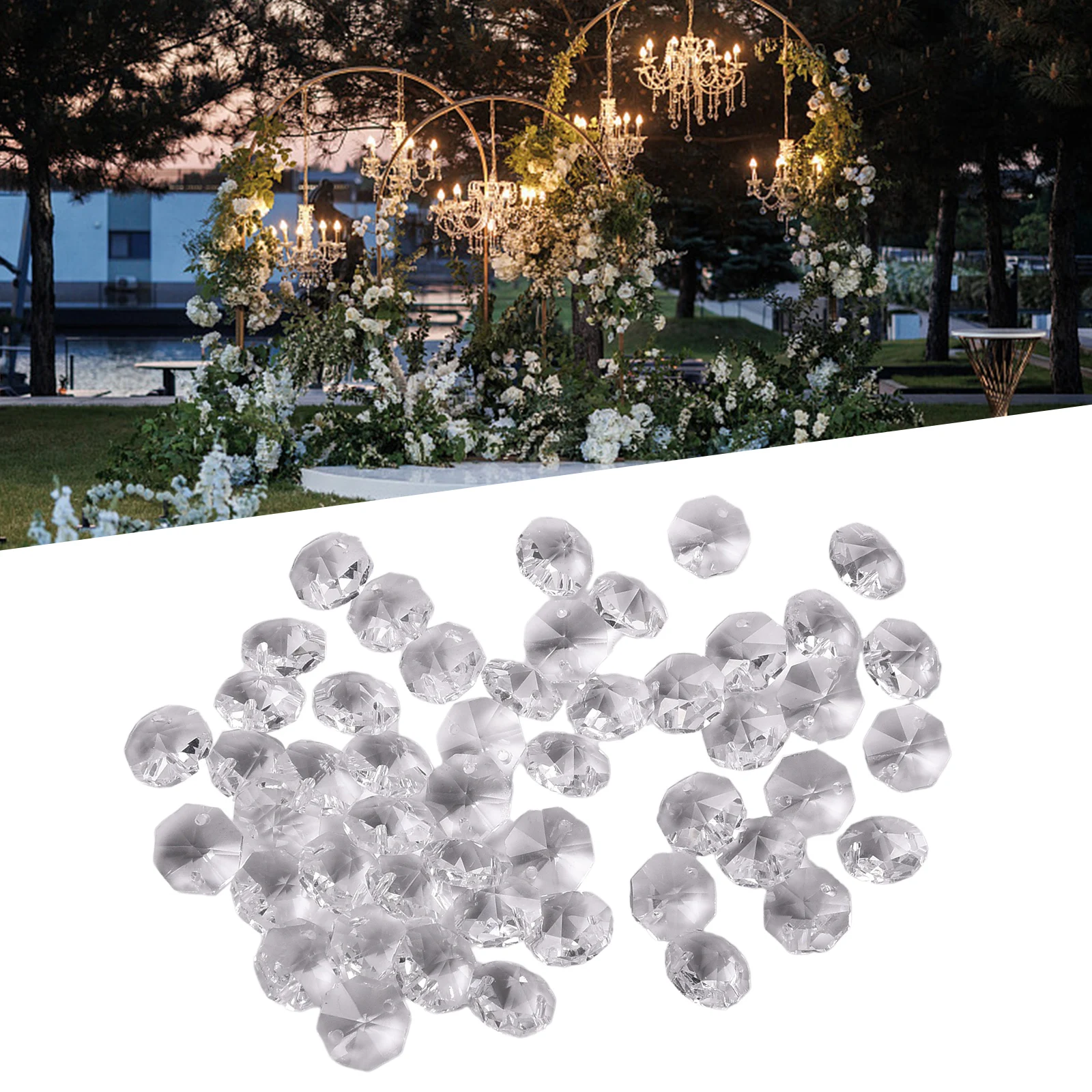 

Wedding Bead Glass Part Office Droplets Home Restaurant Indoor Replacement Parts Chandelier Spare Light