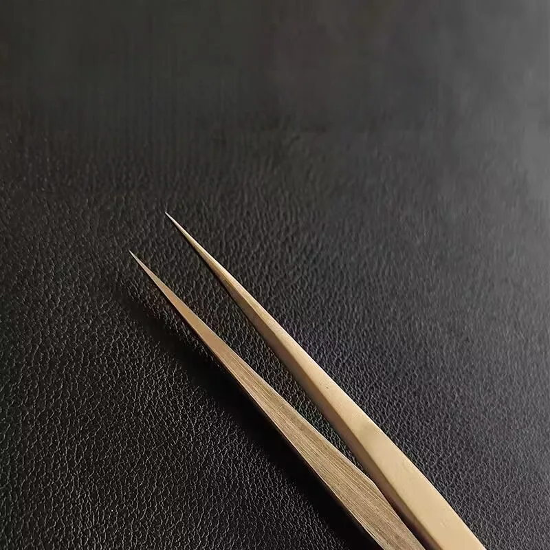 Watch repair tools, brass tweezers, precision anti-magnetic tweezers, pointed polished precision tweezers