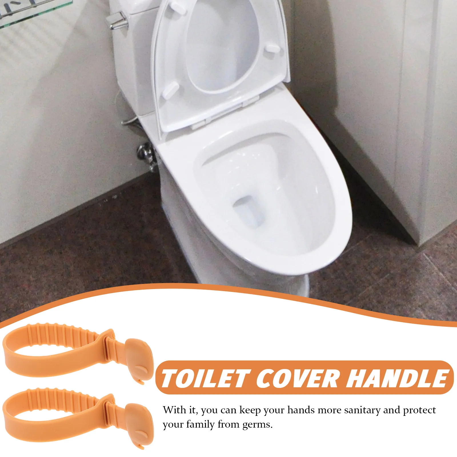 

2 шт., силиконовый инструмент для подъема сиденья для унитаза, без сенсорной ручки для семьи, пожилых людей, аксессуары для крышки унитаза в ванной комнате