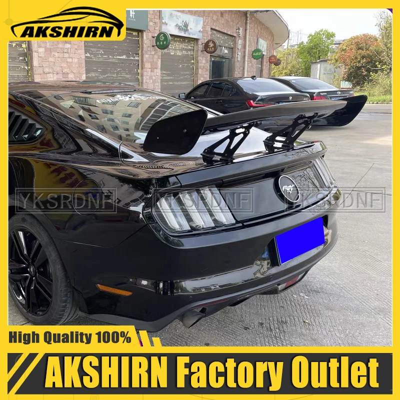 For Ford Mustang spoiler 2011-2022 ABS Plastic Material Unpainted Color Rear Roof Spoiler Wing Trunk Lip Boot Cover Car Styling