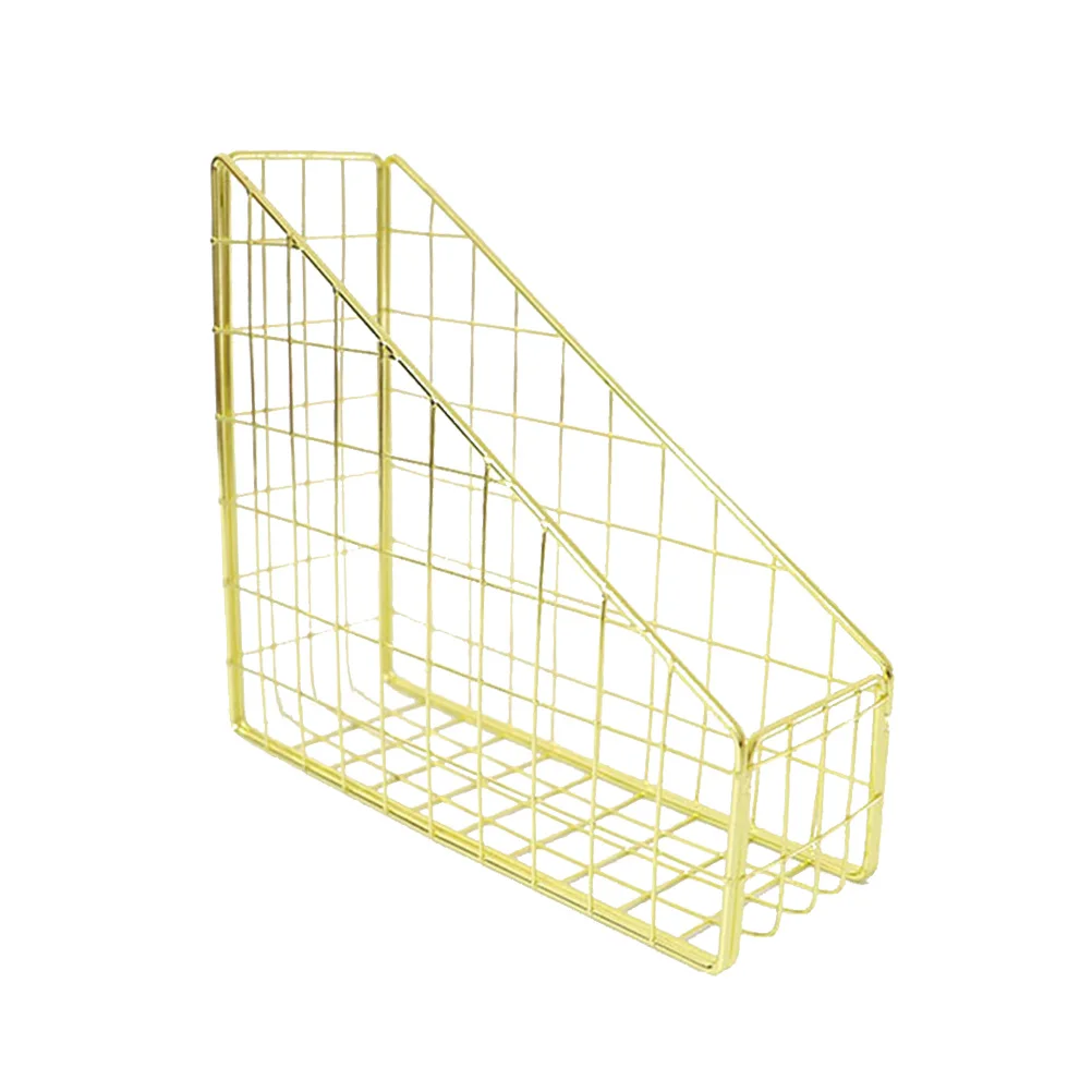

Creative Metal File Storage Basket Desktop Organizer For Books Magazines Files Office School Strong Capacity