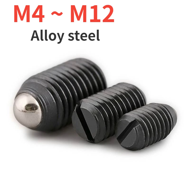 

M4 M5 M6 M8 M10 M12Grade12.9 High-Strength Alloy Steel Slotted Spring Ball Head Cylindrical Screw