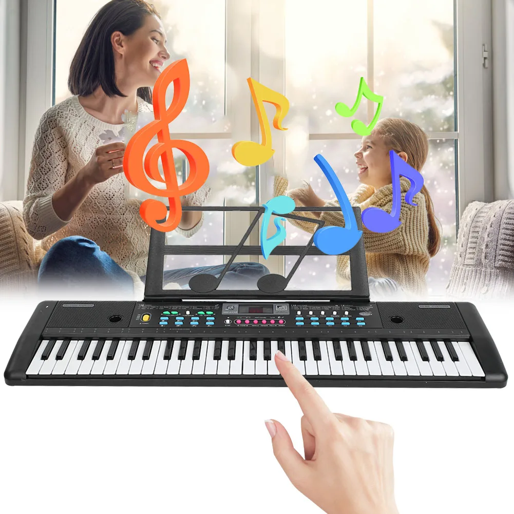 

Portable Digital Keyboard 61 Keys Electronic Organ Portable Digital Music Keyboard with Microphone Kids Digital Keyboard