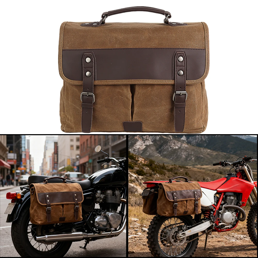 

Universal Motorcycle Side Bag Quick-Easy Large Capacity Travel Bags Saddlebags Canva Motorbike Travel Bags Waterproof Quick-Easy