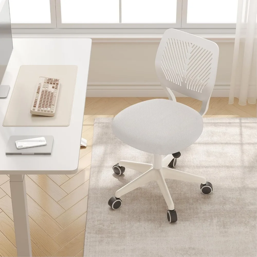 Ergonomic Adjustable Height Swivel Rolling Office Chair with Soft Mesh Cushion for Small Study and Comfortable Use