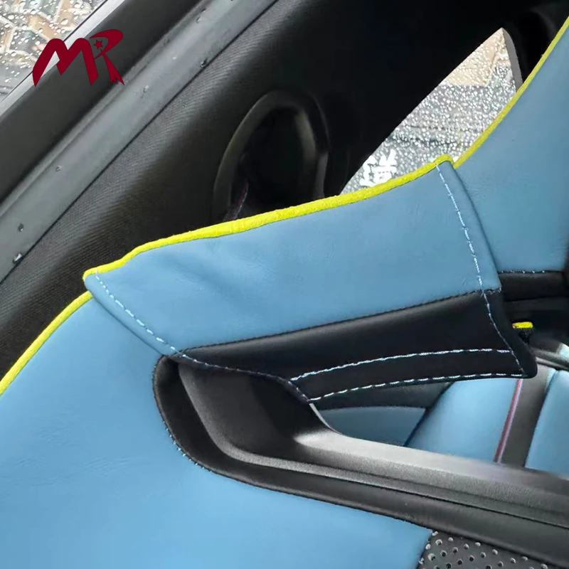 For BMW G87 M2 G80 G81 M3 G82 G83 M4 F90 M5 M Carbon Bucket Seat Shoulder Safety Belt Genuine Leather Protector