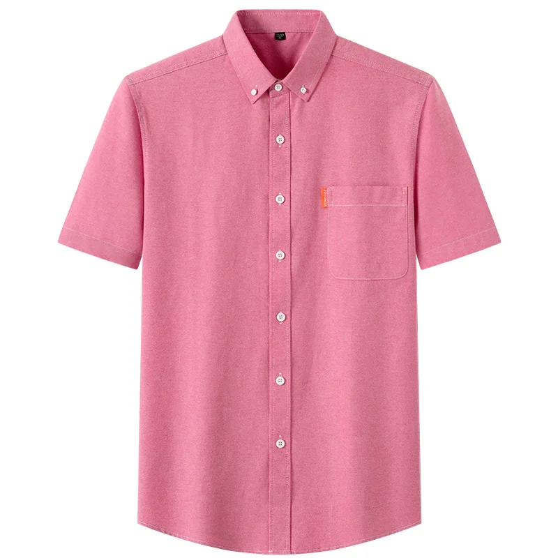 

New Summer High Quality Short Sleeve Shirts 100% Cotton Oxford Soft Comfortable Business Men's Casual Shirts M-5XL