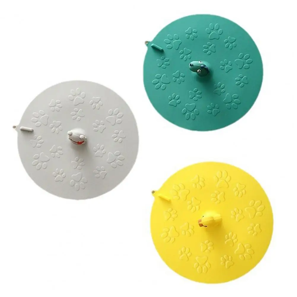 Silicone Drain Cover Silicone Floor Drain Cover with Handle Universal Shower Tub Stopper Reusable Sewer Deodorizing for Bathroom