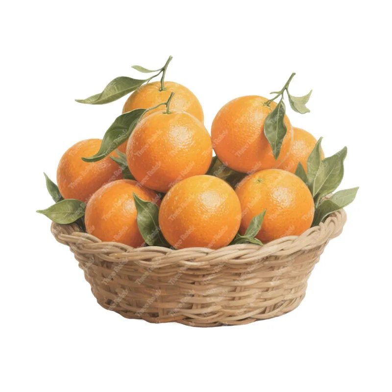 Three Ratels CEE155 Beautiful Orange Basket Wall Stickers for Home Decor Kitchen decals