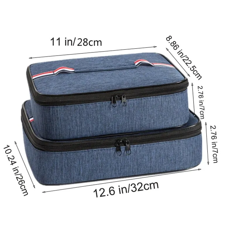 Portable Insulated Lunch Box Bag Large Capacity Food Box Tote Bag Picnic Cooler Thermal Bento Bag For Students Workers