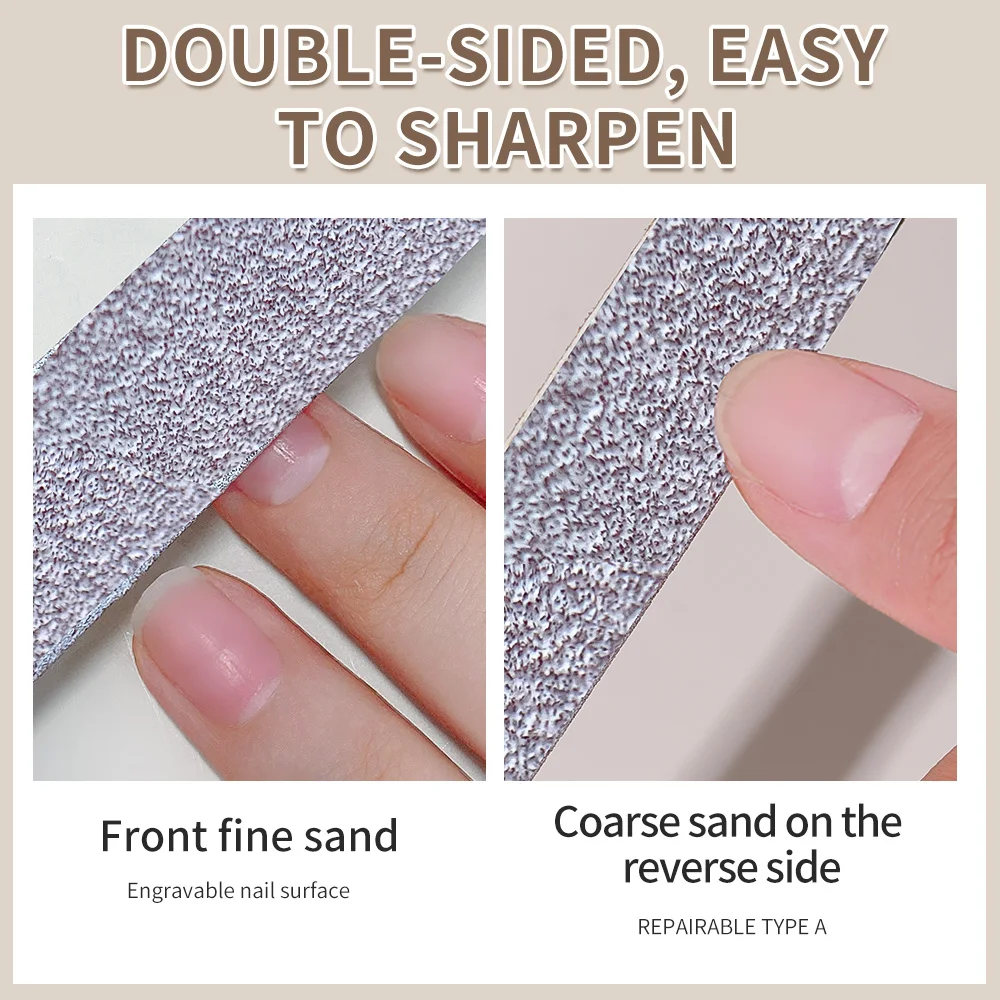 ตะไบเล็บลายดอกไม้ สำหรับมืออาชีพ 180/240 สองด้าน กระดาษทรายแข็งแรง พร้อมหัวเพชร สำหรับตัดแต่งเล็บ