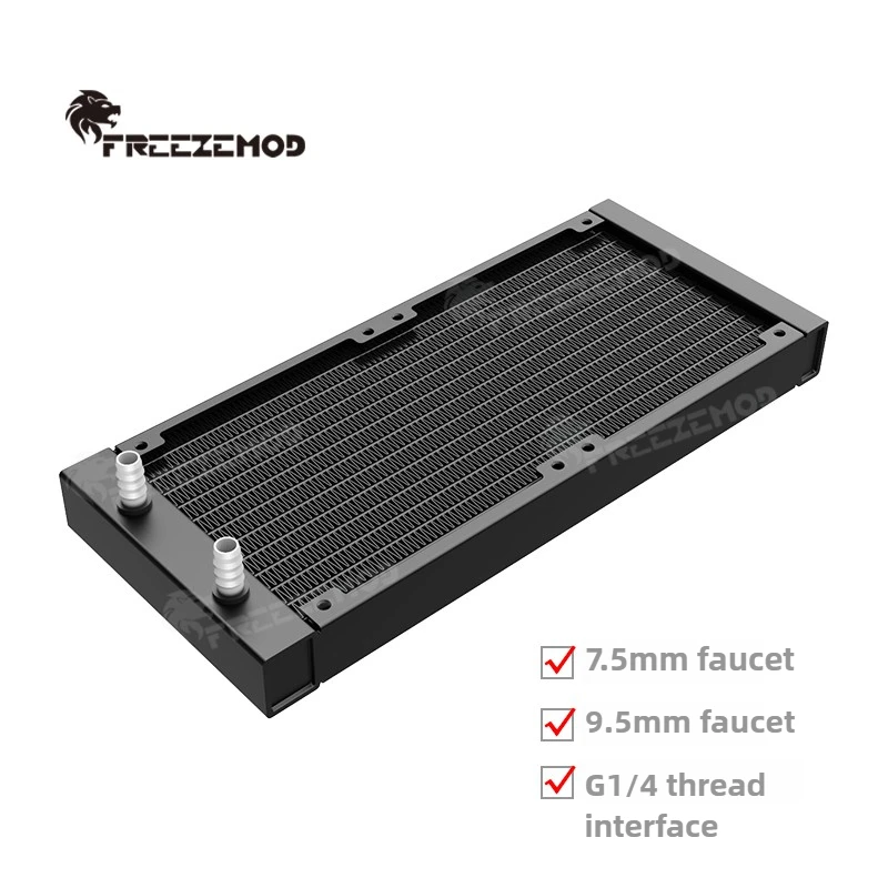 FREEZEMOD 240mm Aluminum PC Water Cooling Radiator 27mm Thick SR-LF240 120mm Fan Mounts CPU Liquid Cooler for Gaming Computers