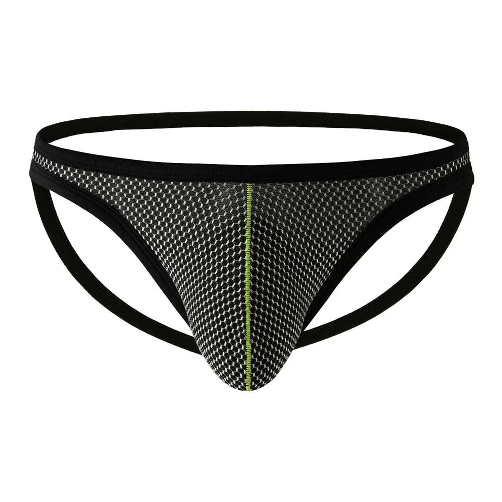 Men Backless G-String Underwear Bulge Pouch Low Waist Solid Mesh Thongs Briefs Buttocks Jockstrap Gay Underwear