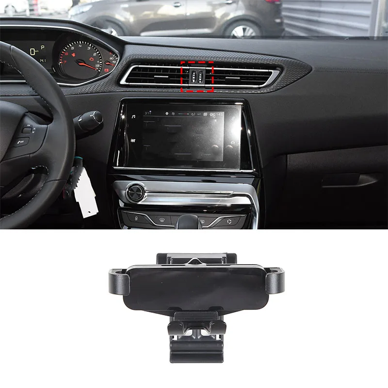 1Set ABS Material For 2016-2019 Peugeot 308 T9 Special Car Phone Holder Fixed Bracket Stand Mobile Gravity Linkage