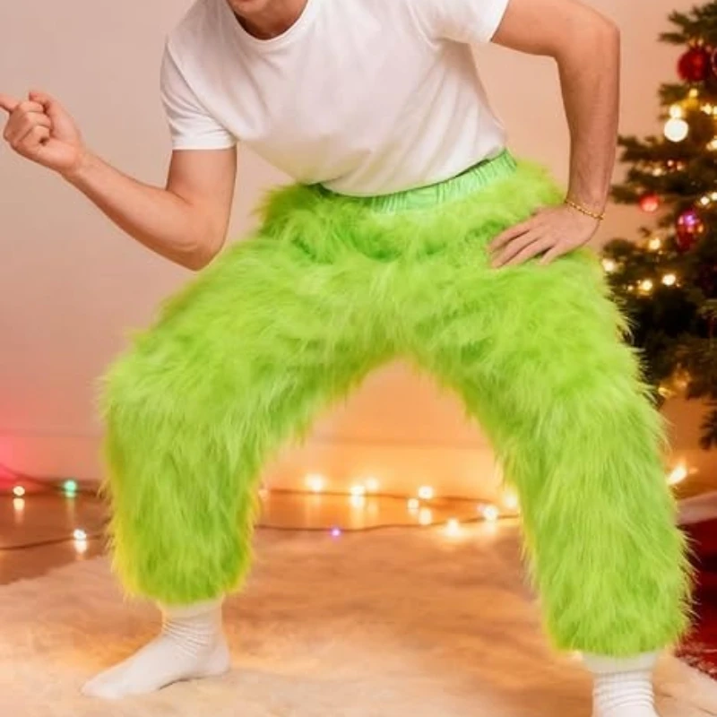 

Christmas Green Monster Thief Santa Claus Cosplay Costume Unisex Xmas Party Halloween New Year Carnival Party Men Roleplay