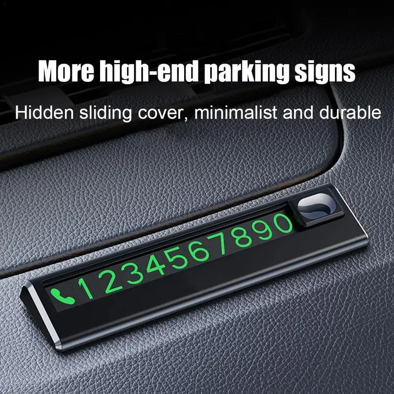 Car Temporary Parking Card Phone Number Card Plate Telephone Number Car Park Stop Sign Universal Automobile Accessories