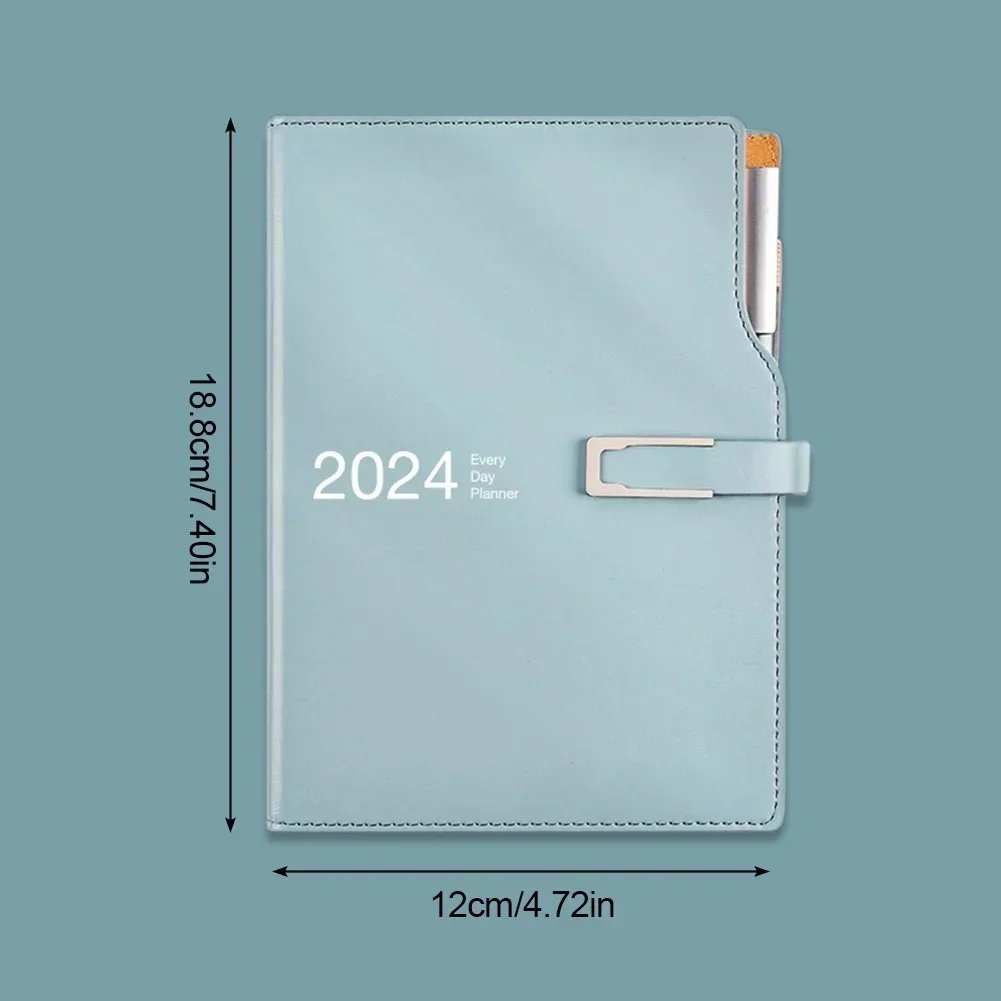 Pen with Planner and Goal Notebook, Livro de Programação, Diário, Escritório, Hábito Diário, Agenda, Material Escolar, Cada Bloco de Notas, 2024