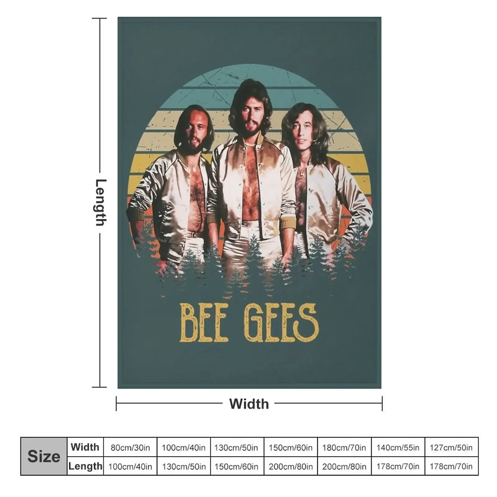 Vintage Live Andy Bee Gees Band 80s Gift Men Women Throw Blanket Warm Tourist Decorative Beds Blankets