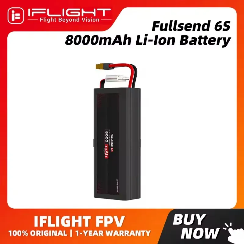 IFlight Fullsend 6S 8000mAh 2P 22,2 V batería de iones de litio para piezas FPV Chimera7 Pro V2 6S Helion 10 con conector XT60