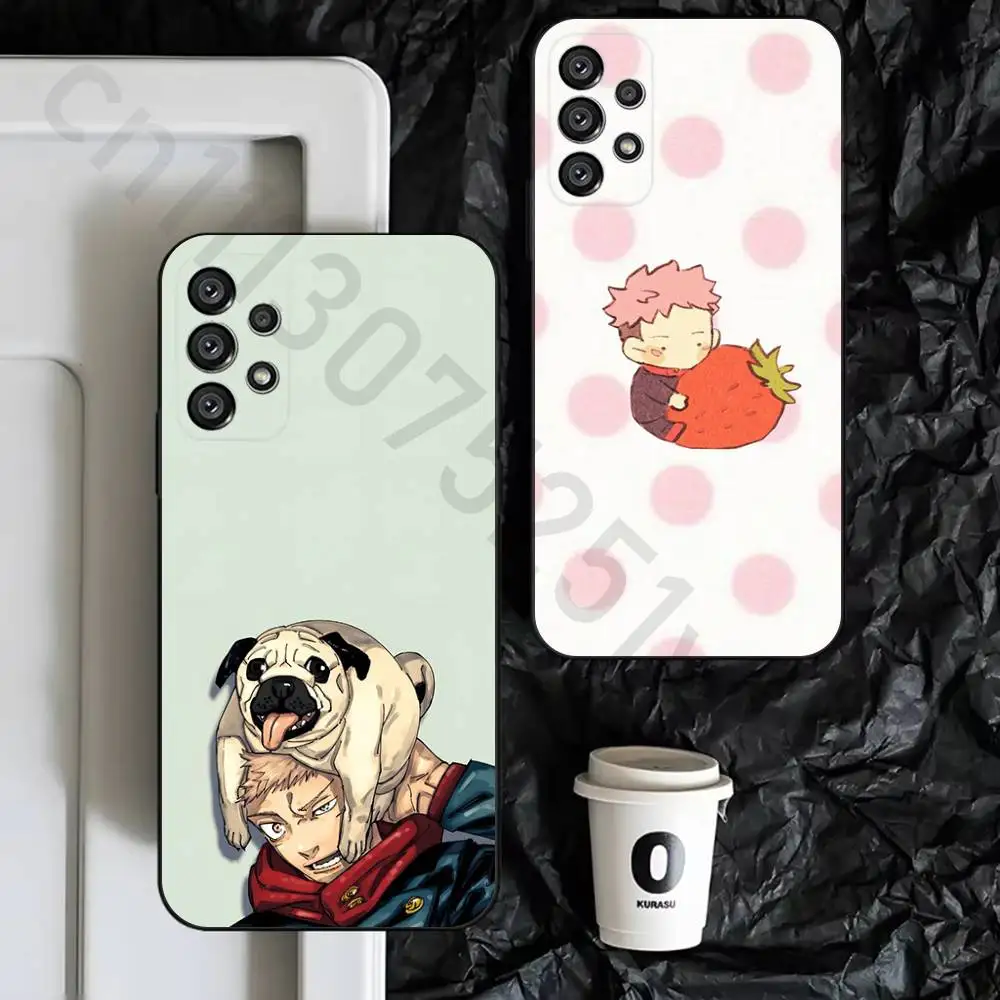 

Yuji Itadori Jujutsu Kaisen Phone Case for Samsung Galaxy S25 S24 S23 S22 S21 S20 Ultra Plus Cool Frosted Soft Cover Funda