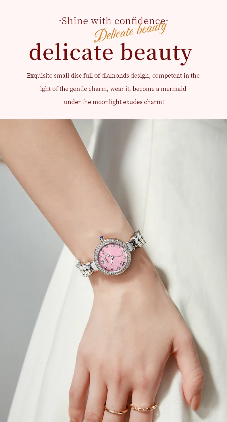 OLEVS 9971 Top Brand Women's Quartz Watches Diamond Bezel Luminous Waterproof Elegant Fashion Dress Wristwatch For Lady