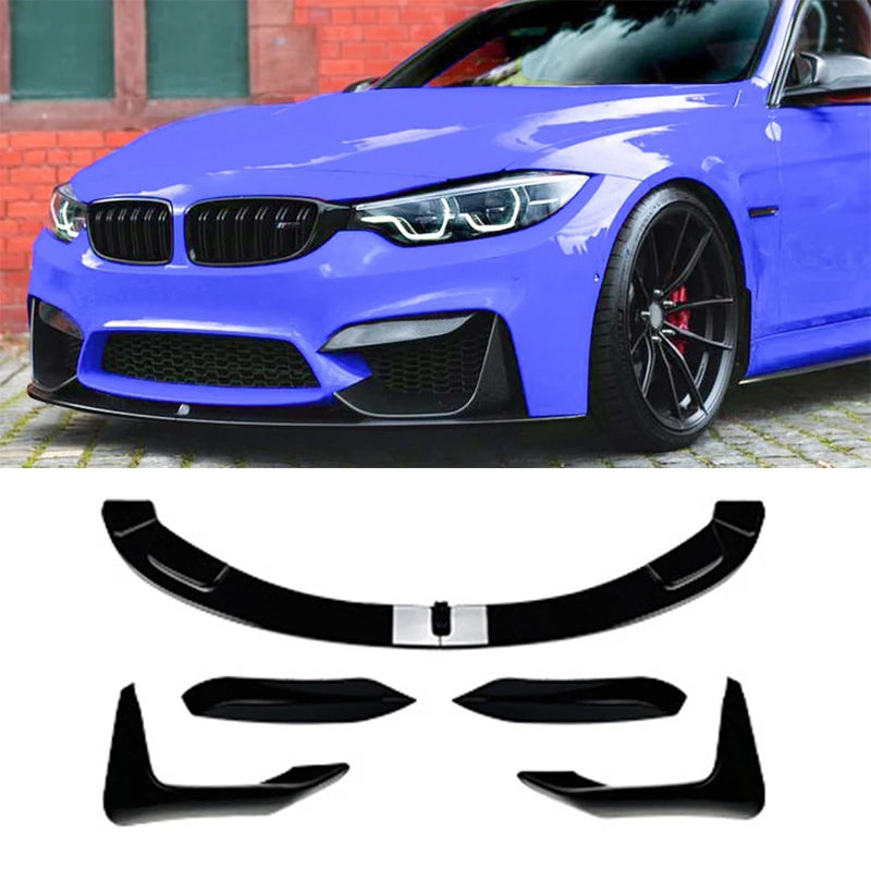 

Gloss Black/Carbon Fiber Look ABS Front Bumper Lip Diffuser Spoiler For BMW 3 Series 4 Series M3 M4 F80 F81 F82 F83 2015-2020