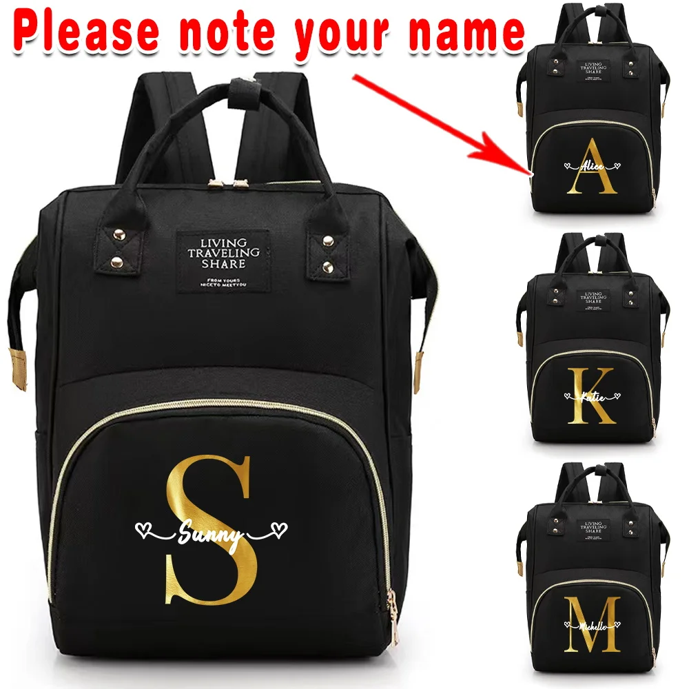 

Personalized Customized Multifunctional Portable Diaper Pad Nursing Bag Large-capacity Travel Backpack
