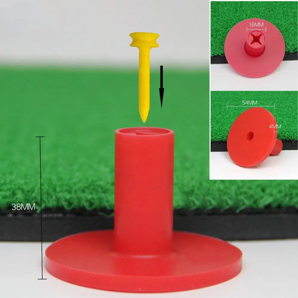 6pc Rubber Golf Tees Stability Tee Holder 6 colors 3.8 cm height Golf Training Aid for Driving Range and Practice Mat new