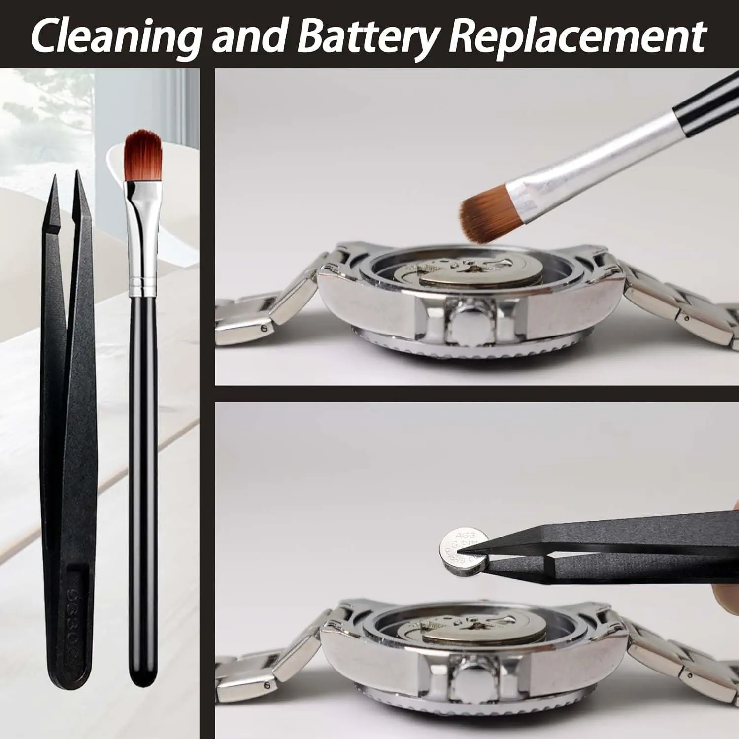 81-piece set of watch repair tools, watch repair, watch remover, household watch hardware combination tool set