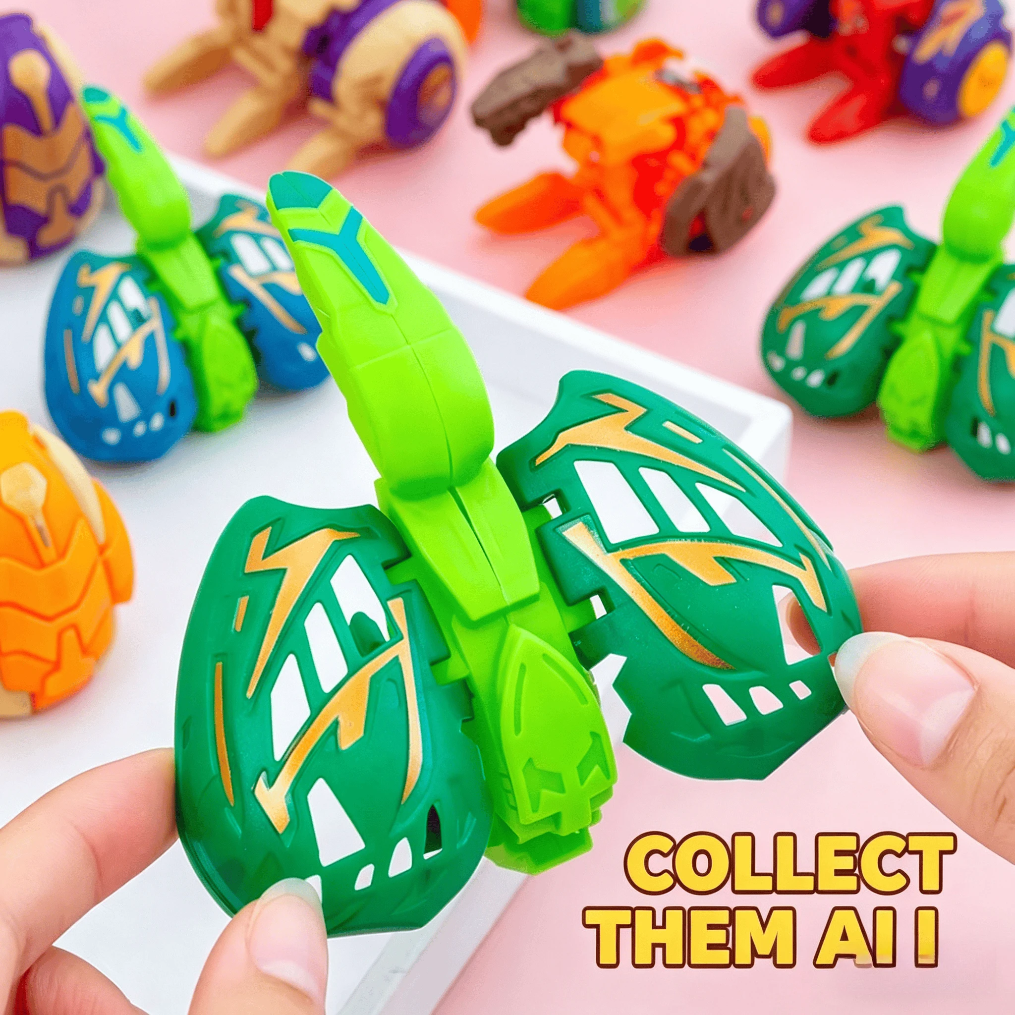 Transformable Dinosaur Egg Toy Collectible Action Figures Bulk Pack Interactive Deformation Kids Party Favor Birthday Gift