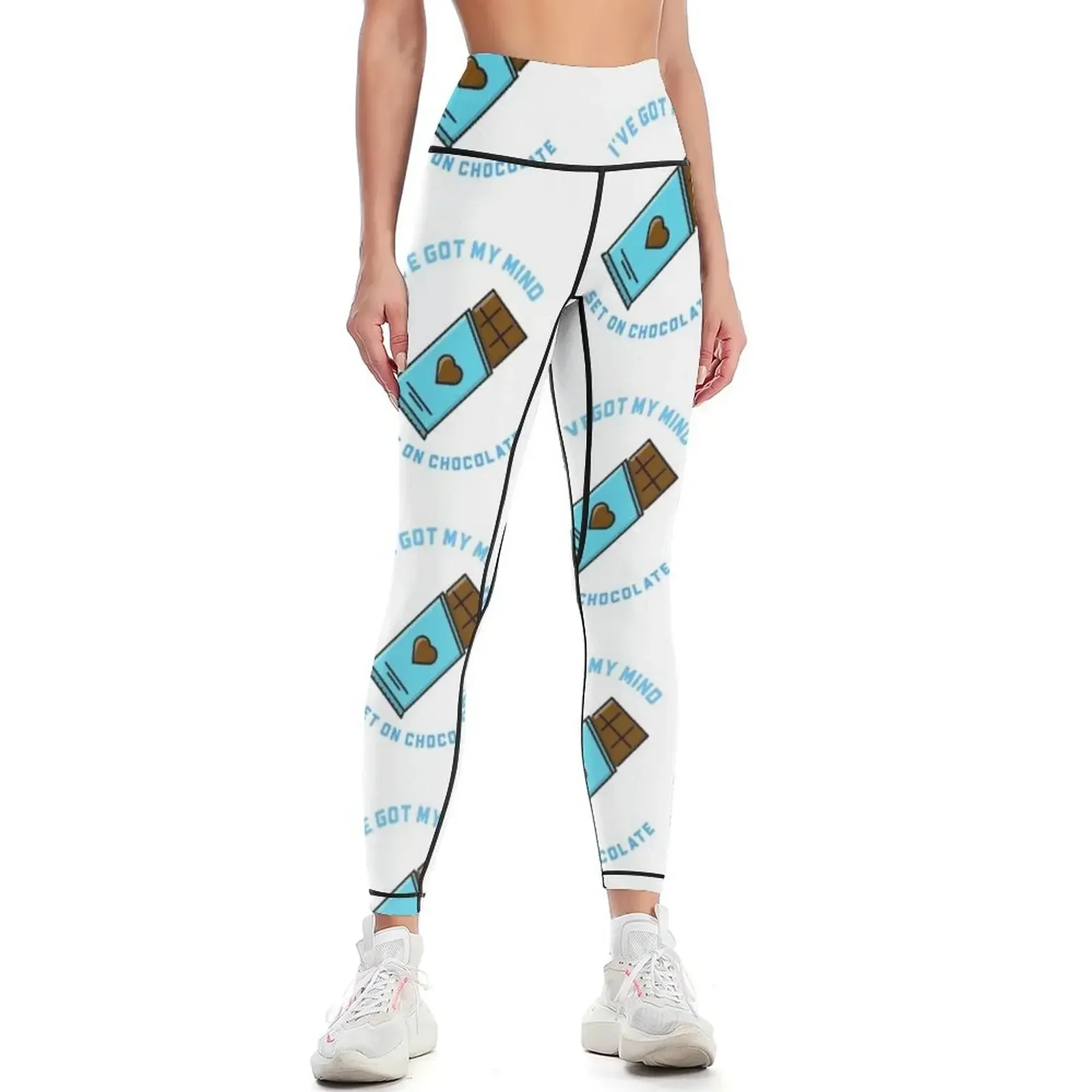 

I've Got My Mind Set on Chocolate Leggings harem pants exercise clothing for push up fitness sports for push up Womens Leggings