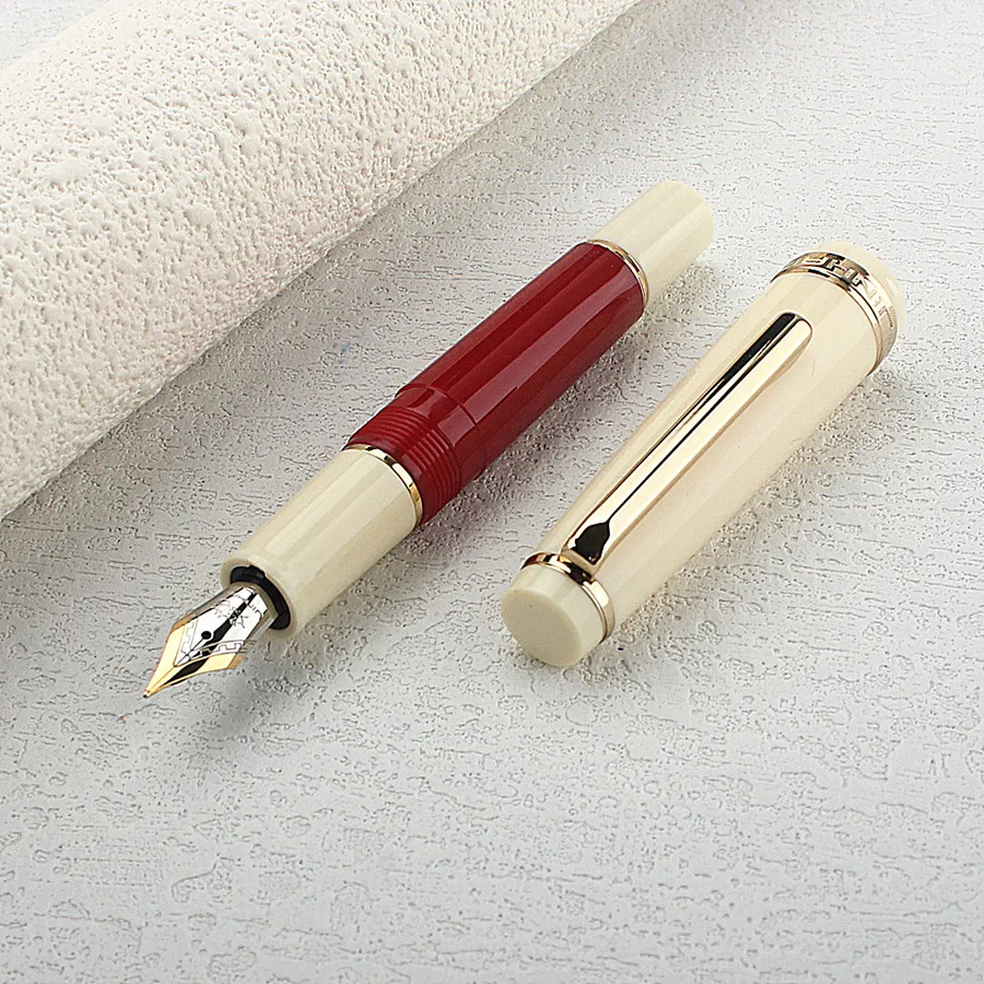 

Jinhao 82 Mini Fountain Pen Acrylic Ink Spin Golden EF/F Nib Elegante Business Office School Supplies Writing Pen