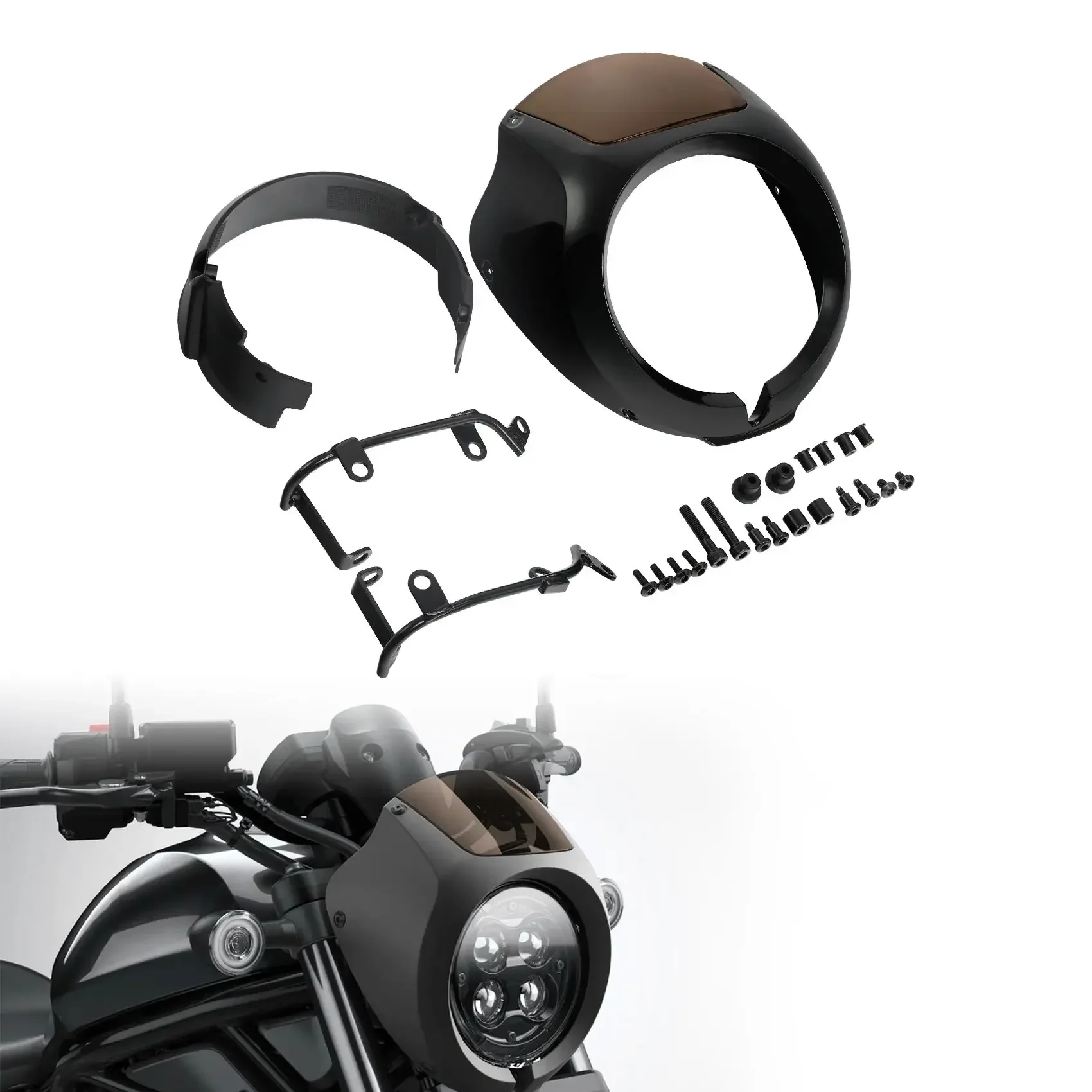 

Headlight Fairing W/ Windshield Windscreen For Honda Rebel CMX1100 2021-2023 Motorcycle Parts Acsessories Accessory