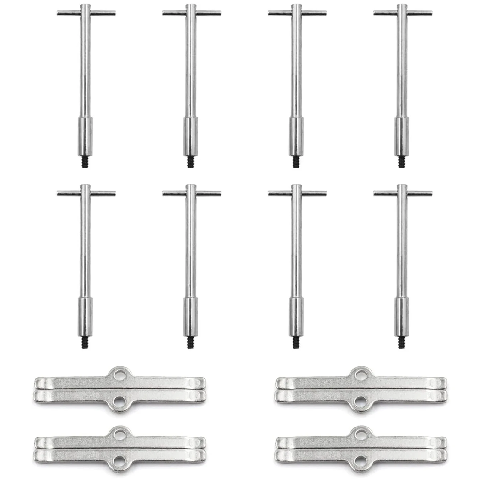 Chrome Hoge T-Bar Kleppendeksel Houd Set Kleppendeksel T-Bar Set Hoge T-Bar Kleppendeksel Houd Kit voor Chevy SBC 283 327 350