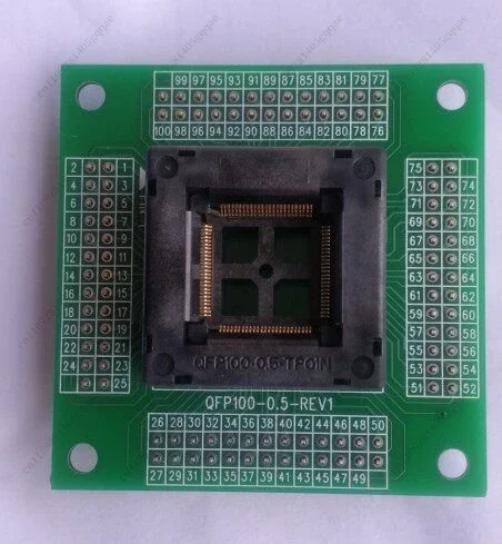 OYLP LQFP100 Test Socket TQFP-100-0.5 Burning Socket IC Socket Aging QFP100 Programming Replace IC51-1004-809-23