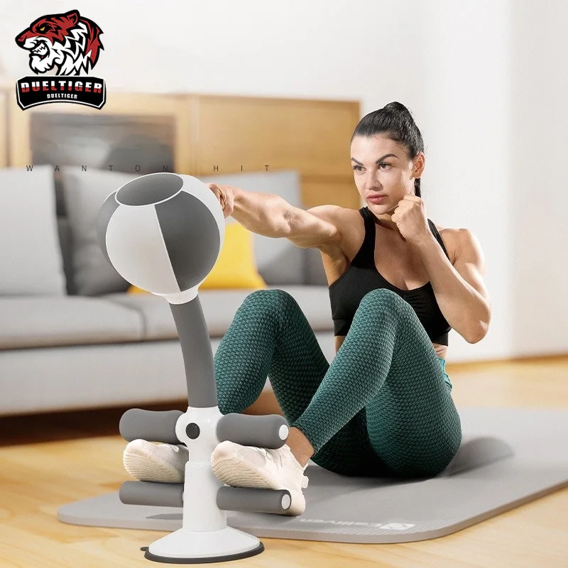 Boxing Speed Ball Suction Cup Type PU Foam Solid Ball with Adjustable Sit-Up Assist Device Suitable for Home Exercise