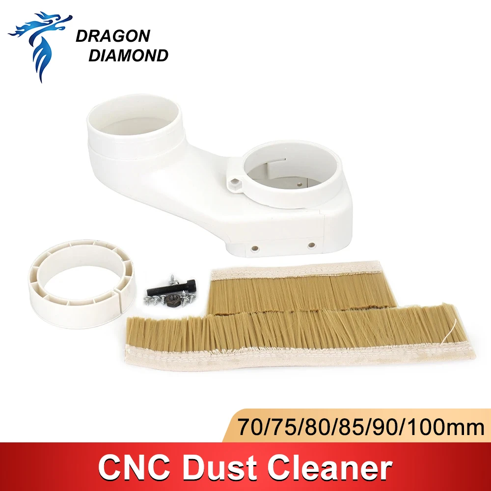 CNC-Spindle Dust Shoe Collector 70mm 75mm 80mm 85mm 90mm 100mm Dust Boot Cleaner for Spindle Motor Router Machine Cover