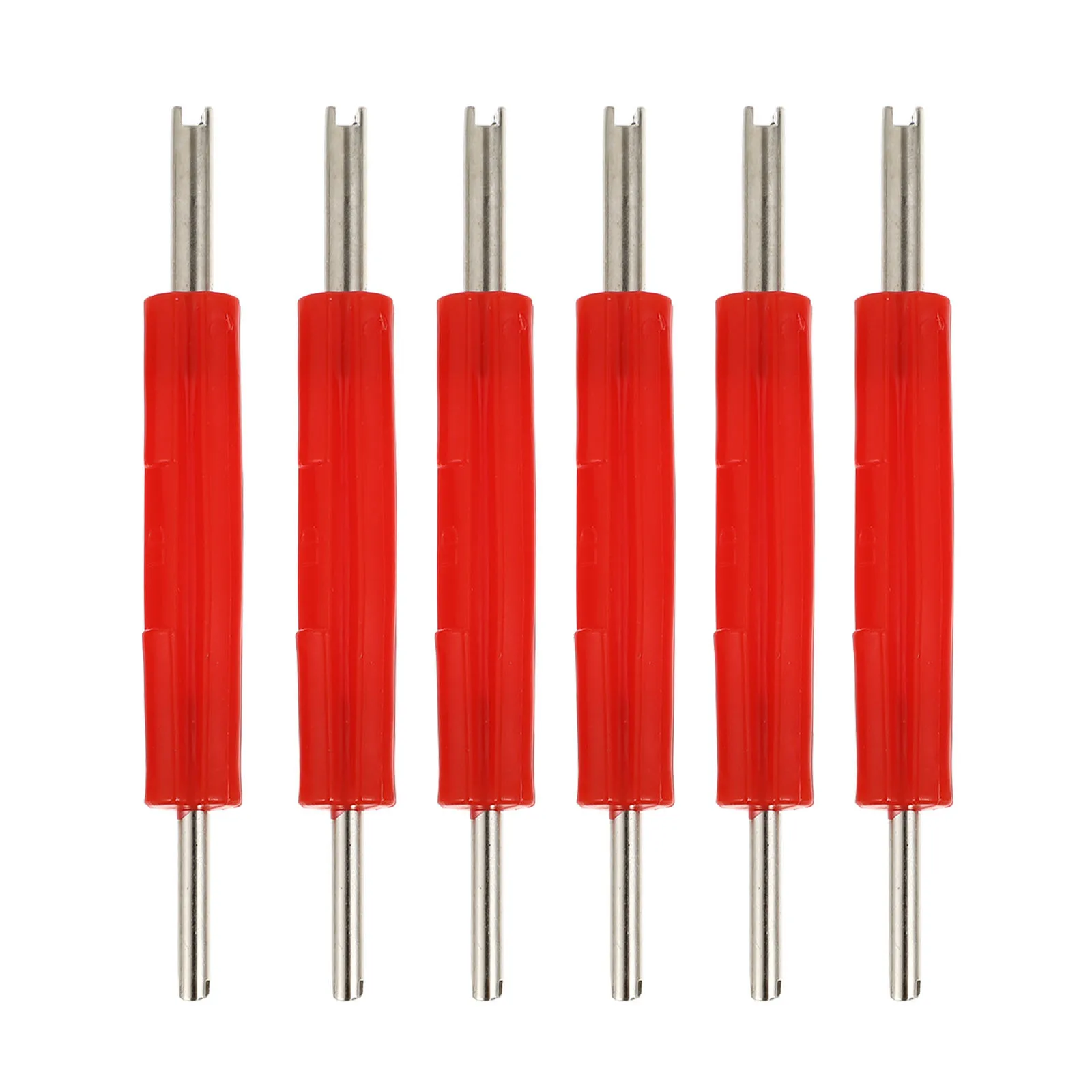 

6pcs Valve Core Tool Dual Head Remover Tire Repair Efficient Performance Plastic Iron Steel Car Motorcycle Bicycle Accessories