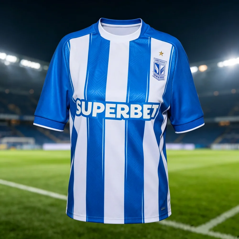 Polen Lech Poznań Fußballtrikot Herren Damen Sport-Komfort-T-Shirt Atmungsaktiv Schnelltrocknend Streetwear Familien-Kinder-T-Shirts – Detail 3