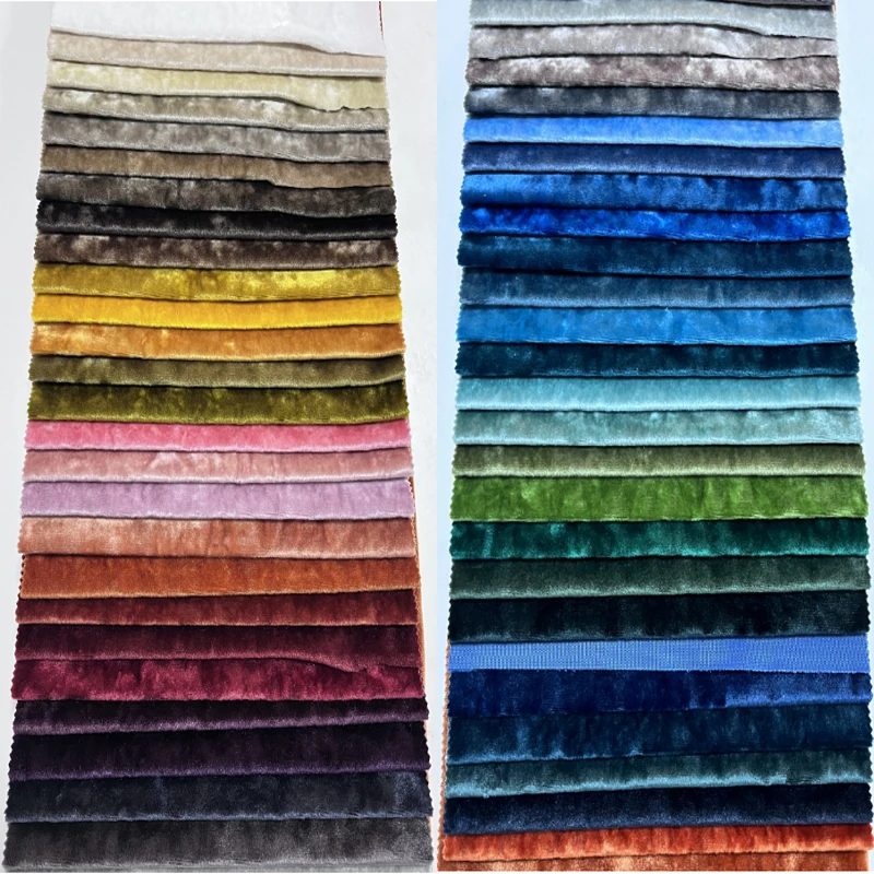 Luxury Crushed Velvet Curtains for Living Room Bedroom Dining Custom Size Fashion Nature Vertically Thicken Solid Color Decor