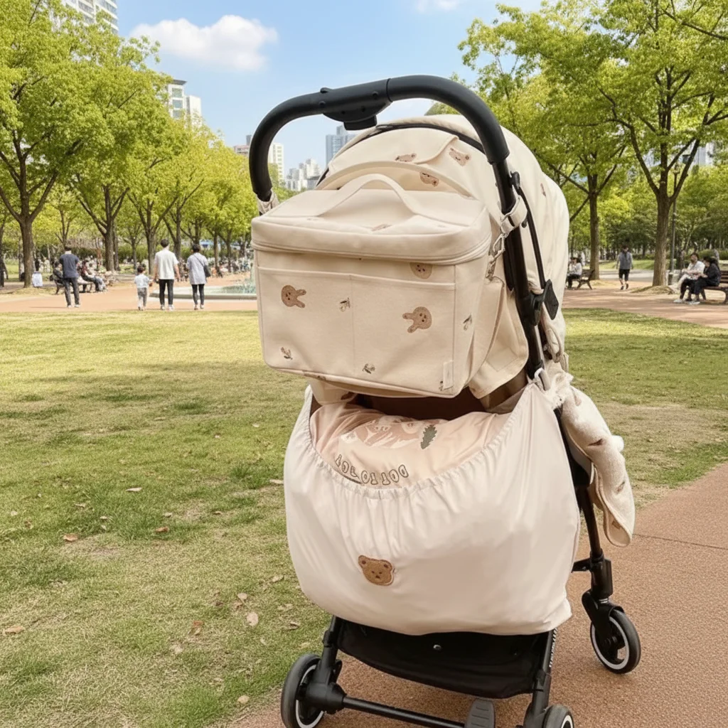 

New Reusable Baby Diaper Bag Outdoor Stroller Hanging Bag Diapers Pouch Bedside Nappy Organizer Storage Bag Diapers Pouch